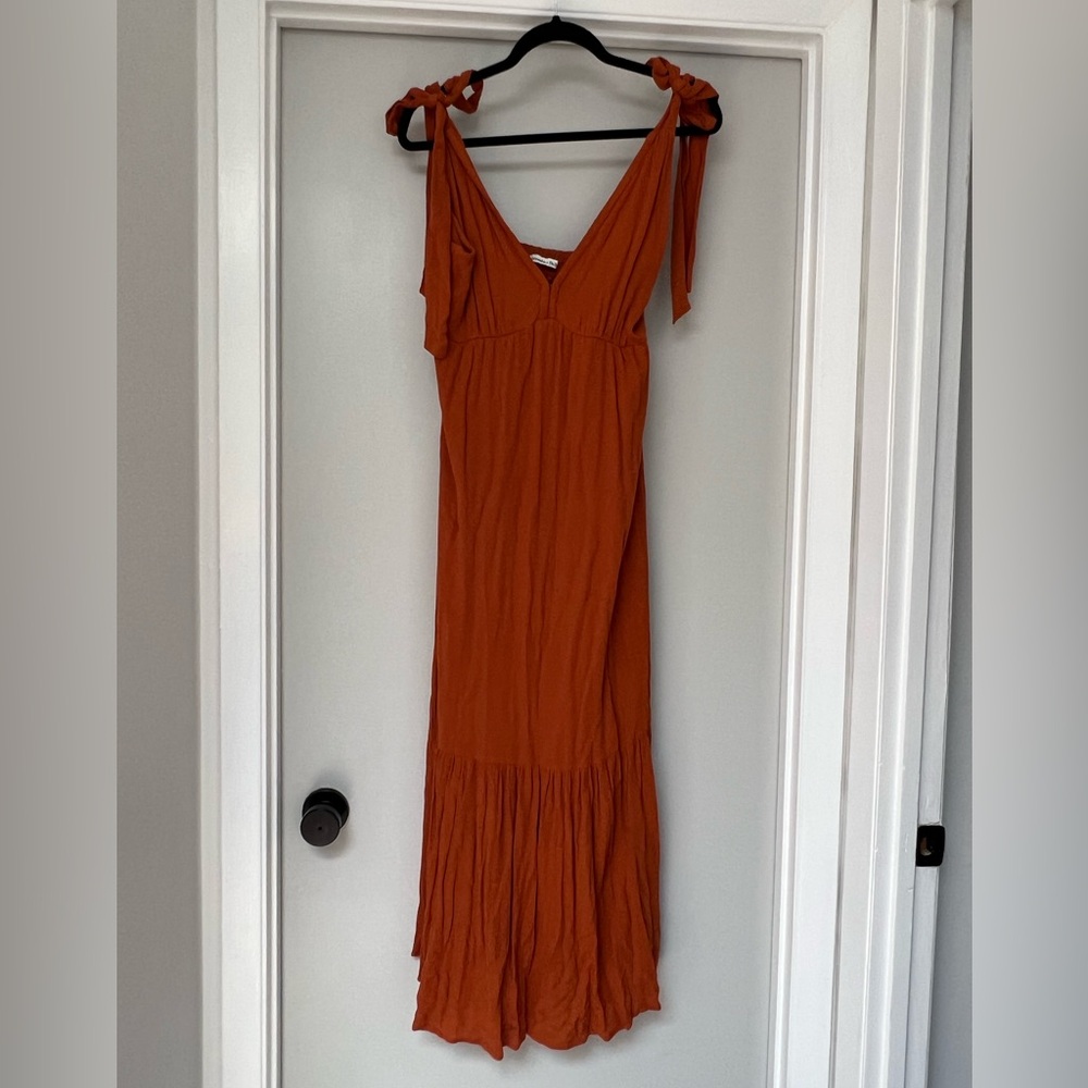 Abercrombie & Fitch Bow Strap Orange Dress